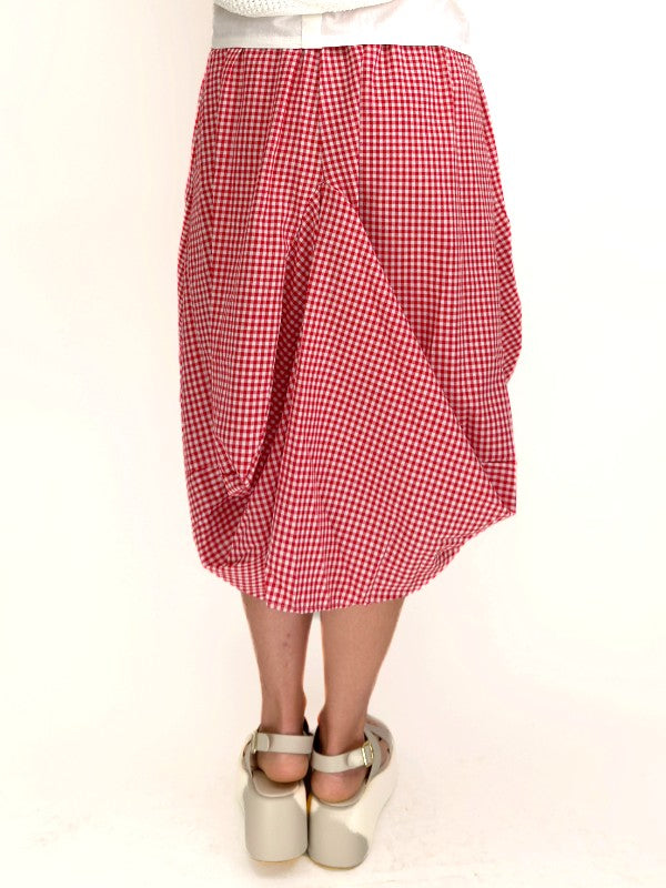 Mia Collection- 2 Pocket Skirt/Red