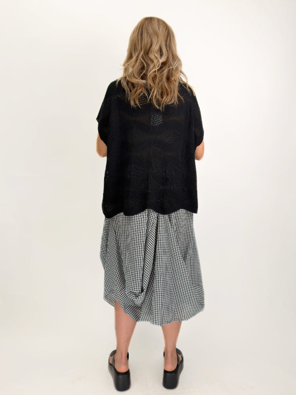 Mia Collection- 2 Pocket Skirt/Black