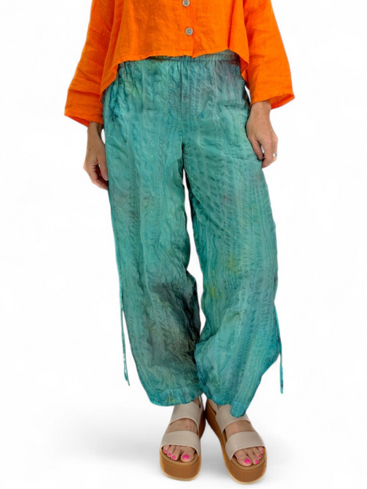 Narenee Designs- Hand-Dyed Art Pant/ Green