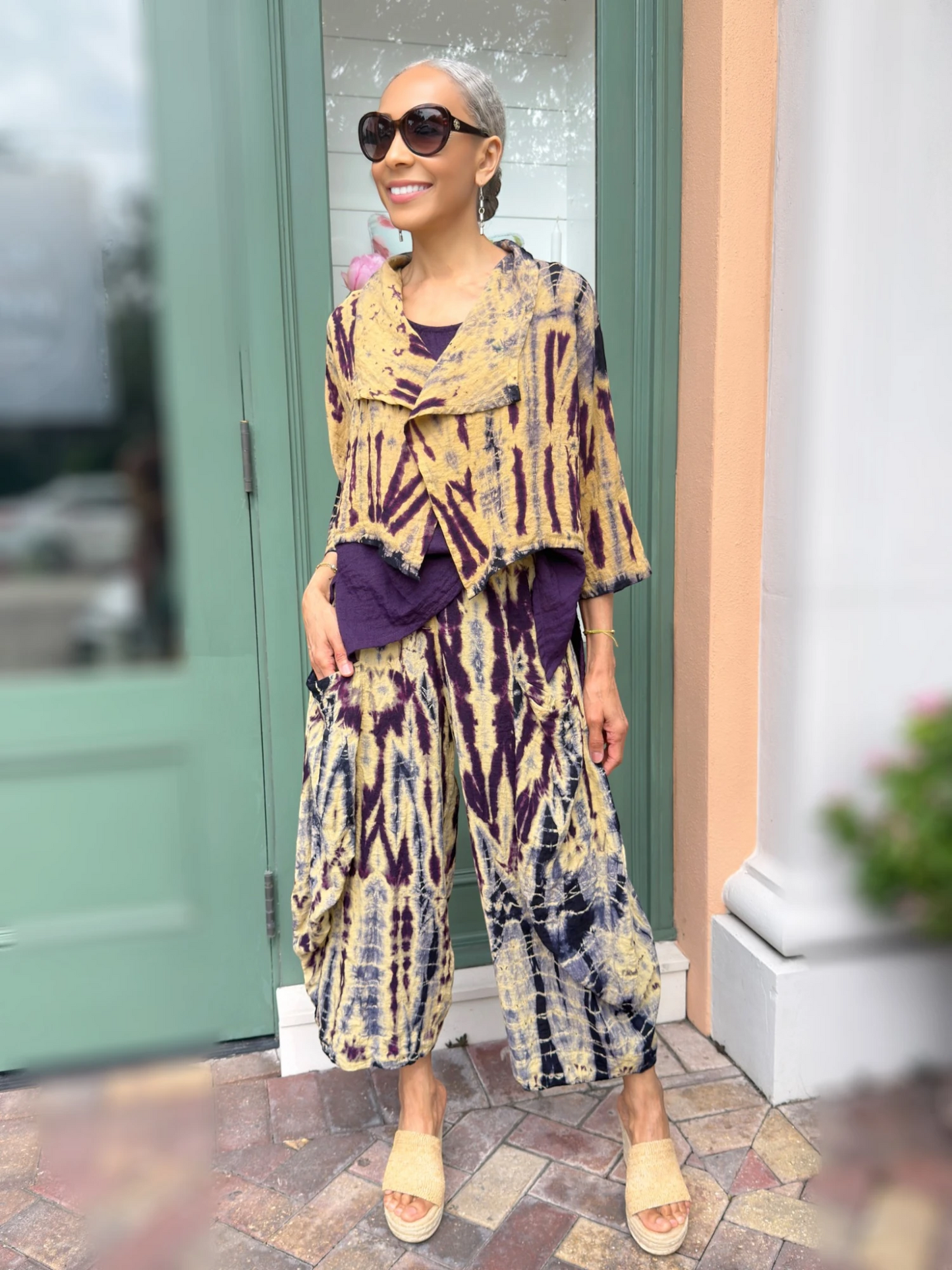 Eleven Stitch- Hand Dye Shrug