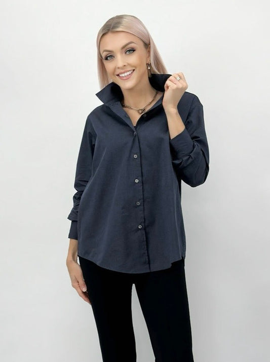 Jill McGowan- Joan Shirt/ Charcoal