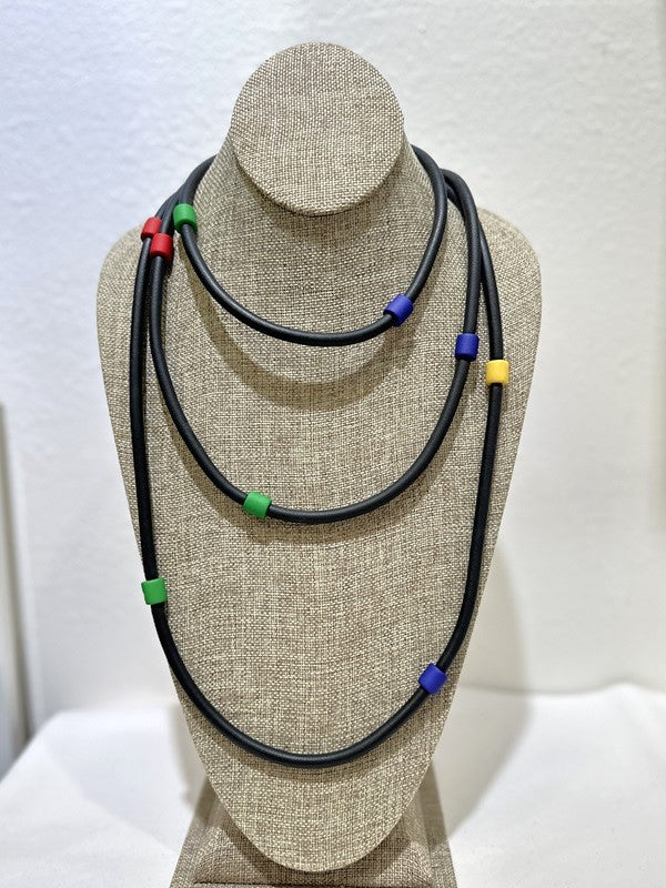 Frank Ideas - Minimalist, rubber + resin necklace EVERYDAY NECKLACE Mix