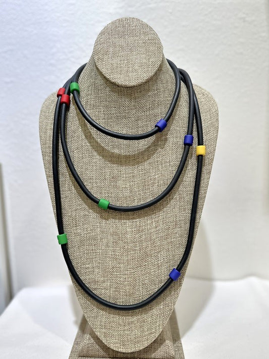 Frank Ideas - Minimalist, rubber + resin necklace EVERYDAY NECKLACE Mix