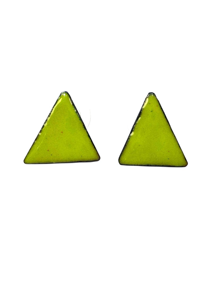 Courtney Fischer Jewelry - Chartreuse Enamel Earrings
