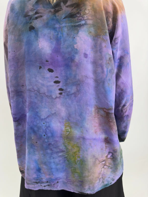 Tatiana Palnitska- SPT15/ Purple Multi Silk Top