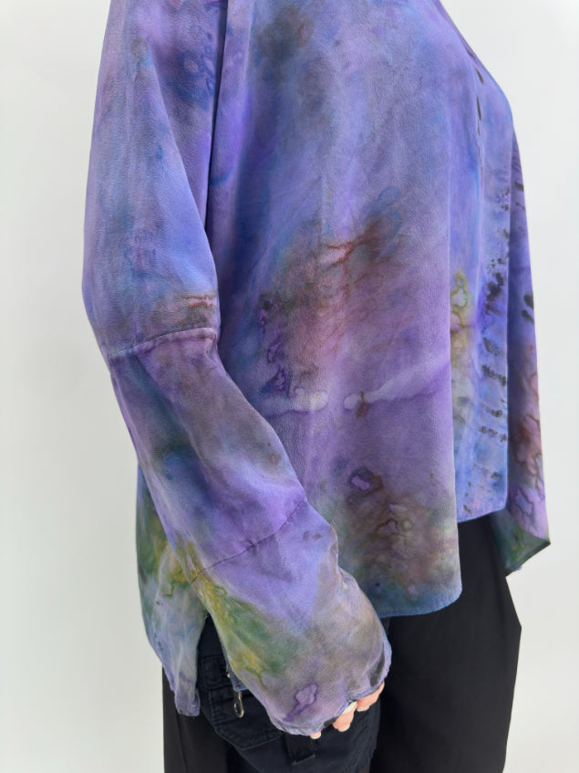 Tatiana Palnitska- SPT15/ Purple Multi Silk Top