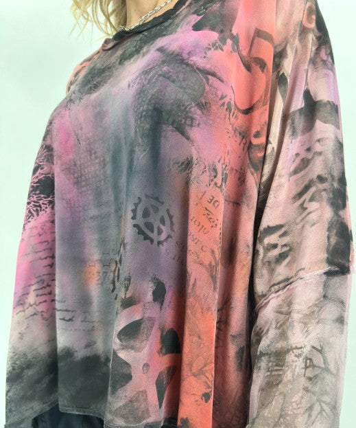 Tatiana Palnitska- SPT10/ Purple/Orange Silk Top