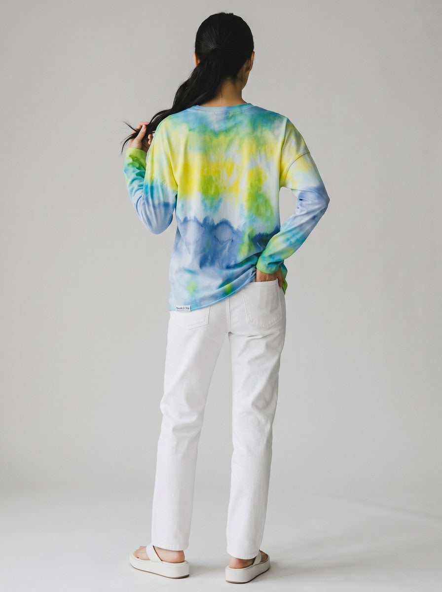 Narenee Designs- Morning Mist Ice Dye Pullover