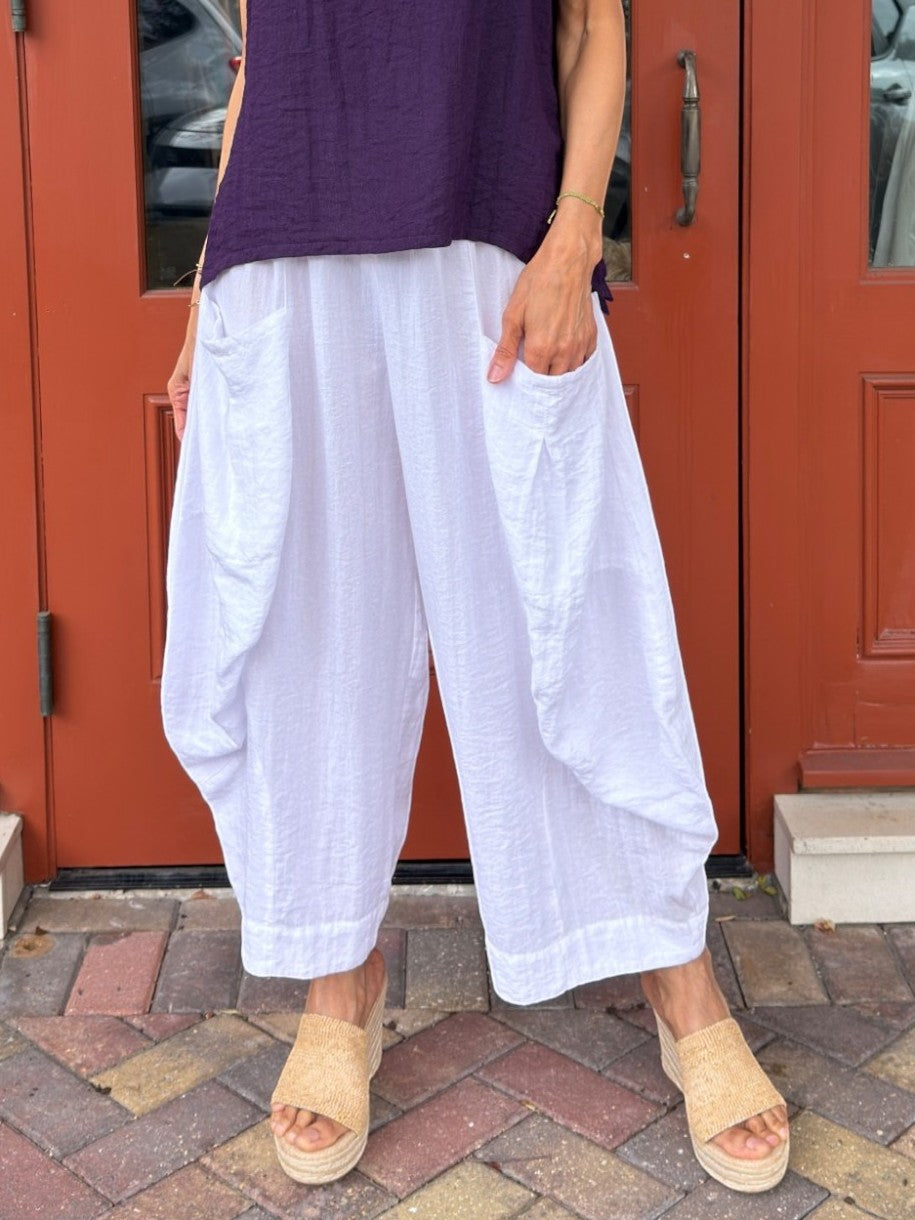 Eleven Stitch- Double Pocket Pants/ White
