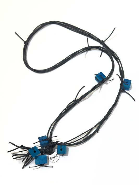 Alvarez Designs- Blue Installation Long Necklace