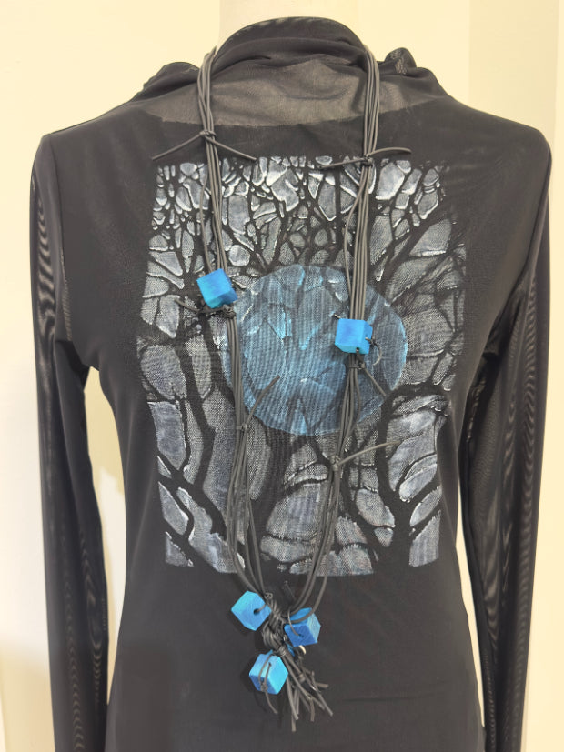 Alvarez Designs- Blue Installation Long Necklace
