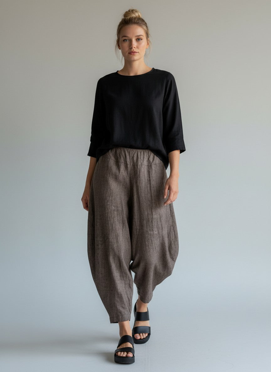 Mieko Mintz- Linen Harem Pants