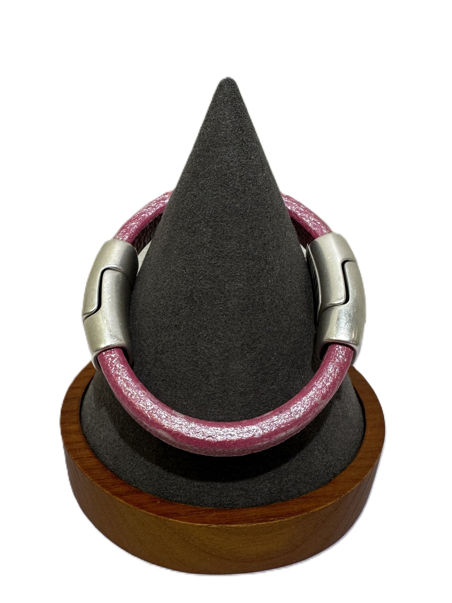 Detroit Wire Wear- Fuchsia Cobo Leather Bracelet