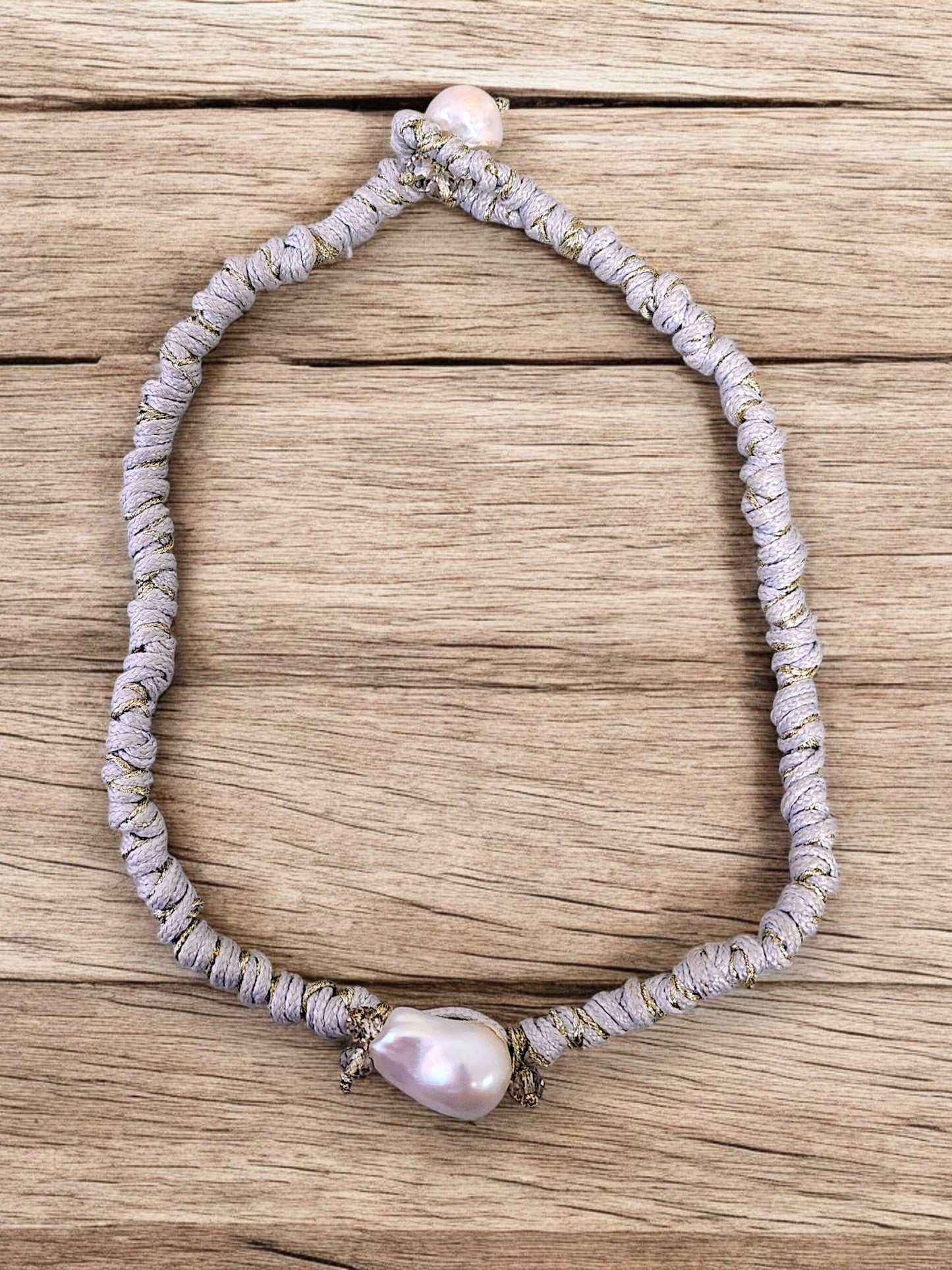 Bijoux Envie Jewelry - Short  Pear Cord Necklace