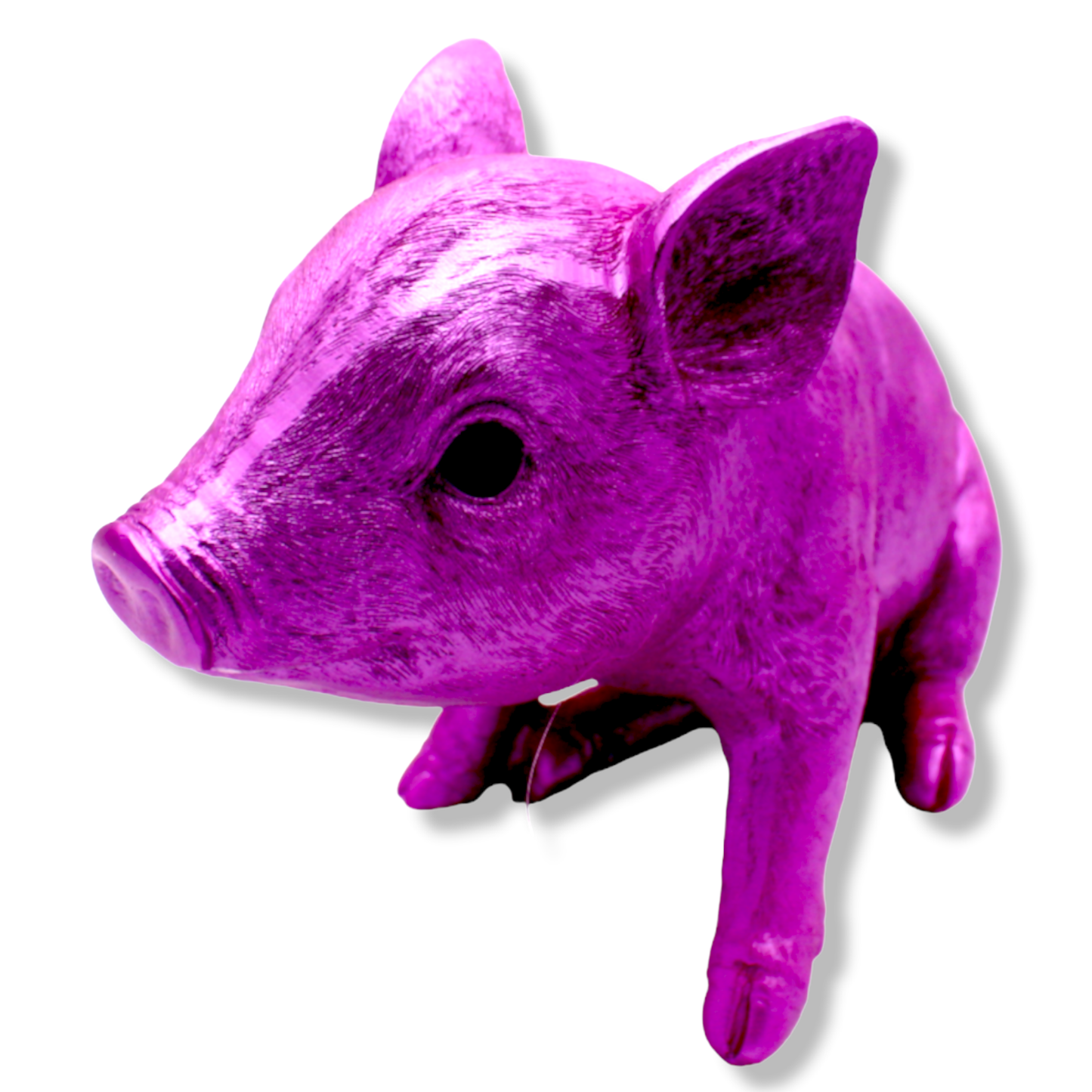 Interior Illusions Plus - Pink Chrome Piggy Bank Standing