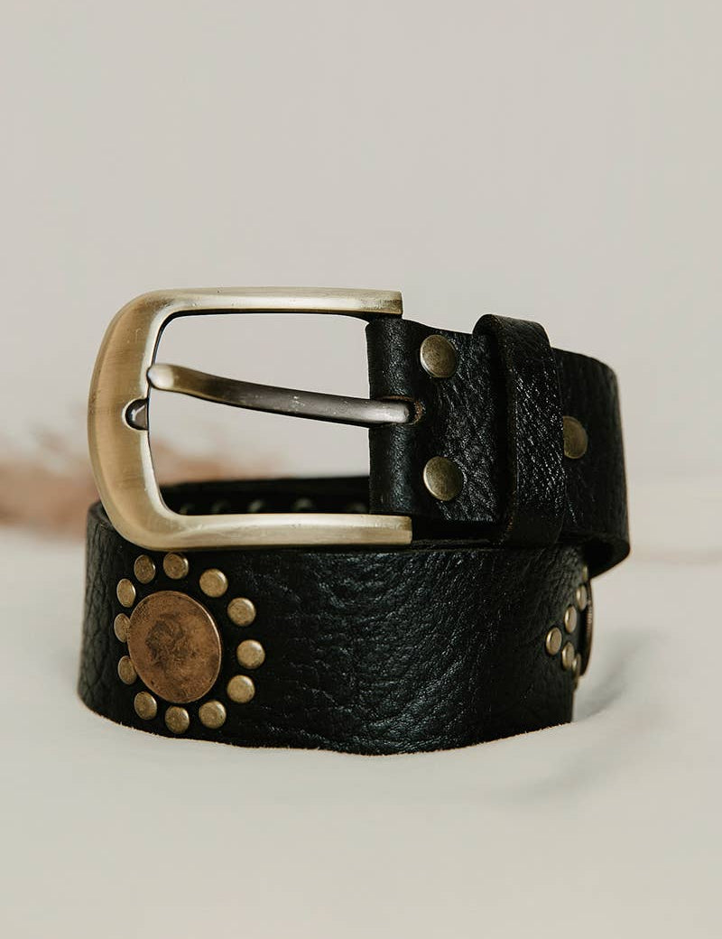 Lula Natura - Black Leather w Wide Coins