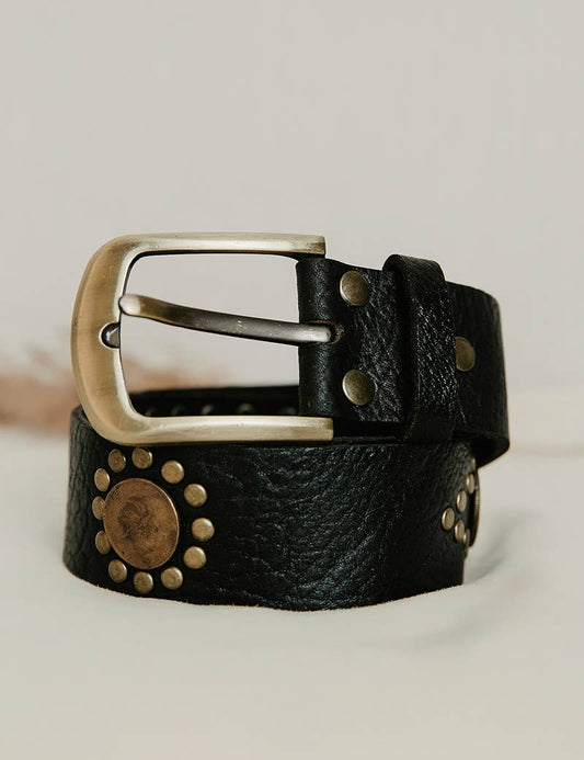 Lula Natura - Black Leather w Wide Coins