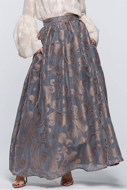 IVE - Embroidered Maxi Skirt