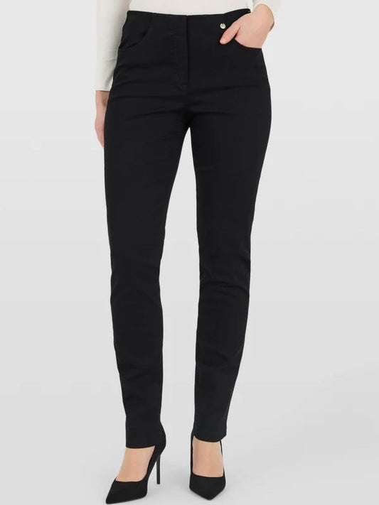 Robell Trouser- Bella 09P Denim/ Black