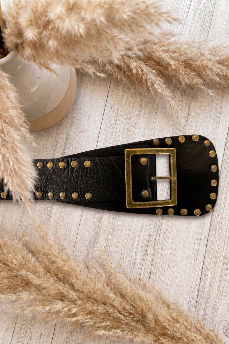 Lula Natura - NOX Black Leather Sash Belt