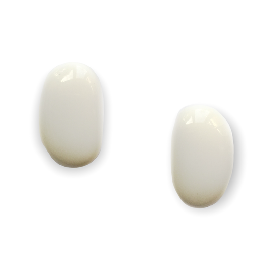 Atelier 1701 - White Resin Oval  Earrings