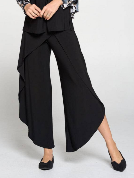 Focus Fashion- Asymmetrical Hem Wrapped Pant