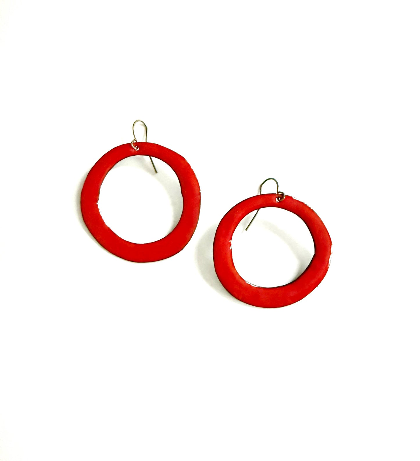Courtney Fischer Jewelry - Circle Enamel Statement Earrings