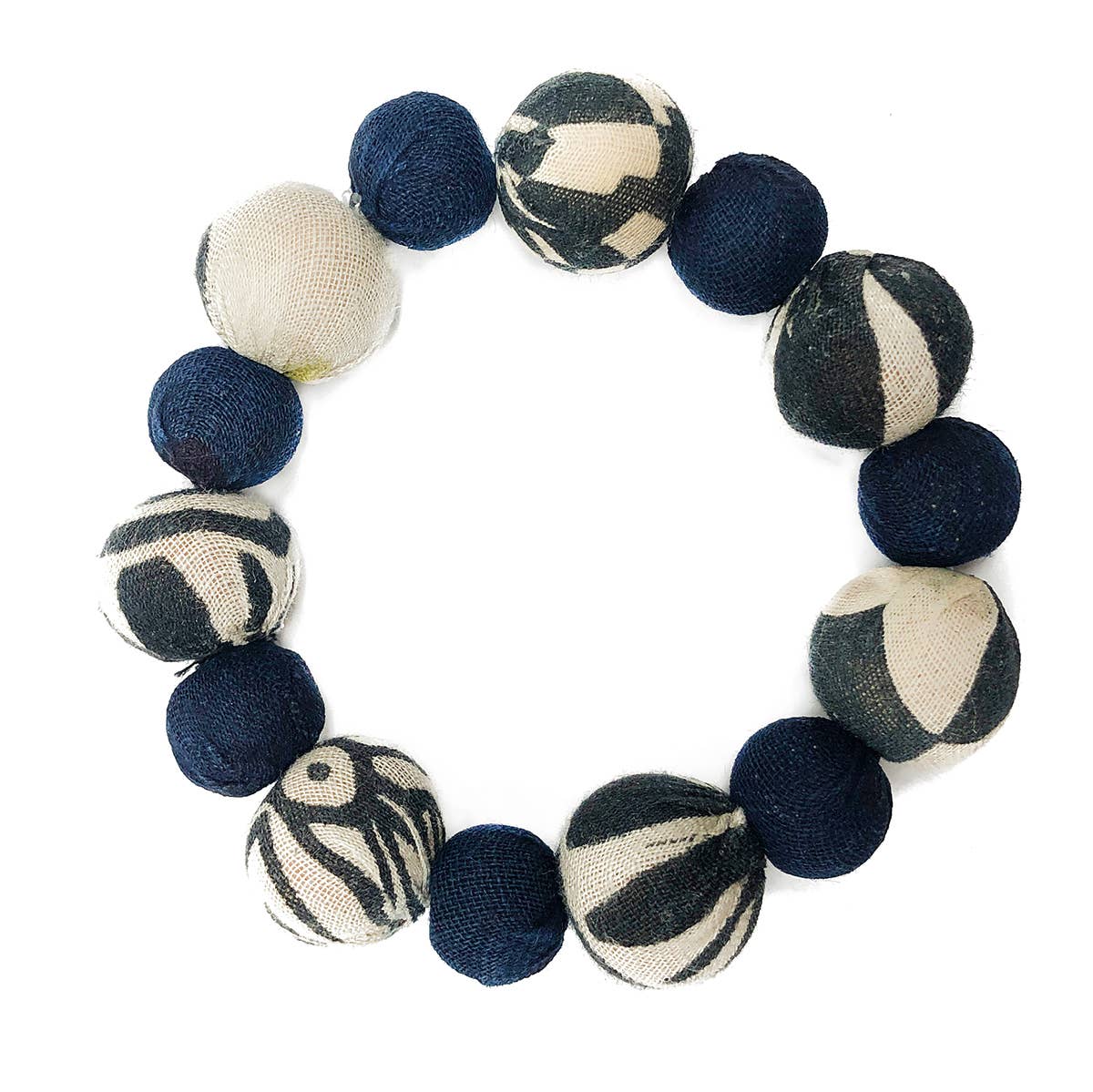 WorldFinds - Kantha Indigo Bauble Bracelet