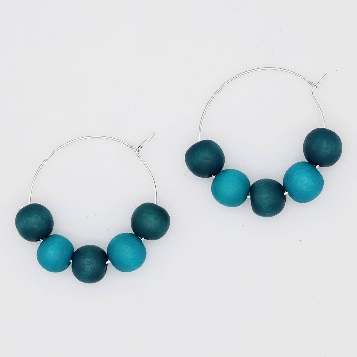 Sylca Designs - Aqua Hoop Dangle Earring