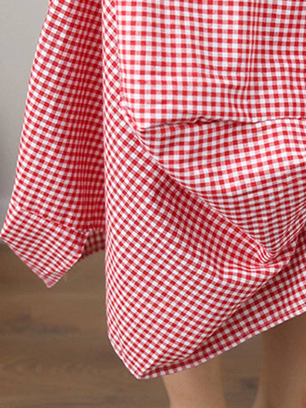 Mia Collection- 2 Pocket Skirt/Red