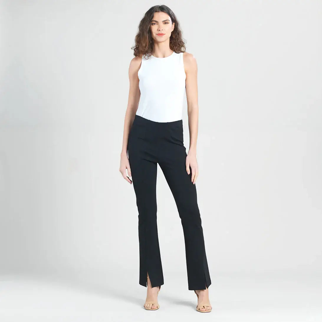 Clara Sunwoo -  Ponte Knit - Kick Front Slit Pant