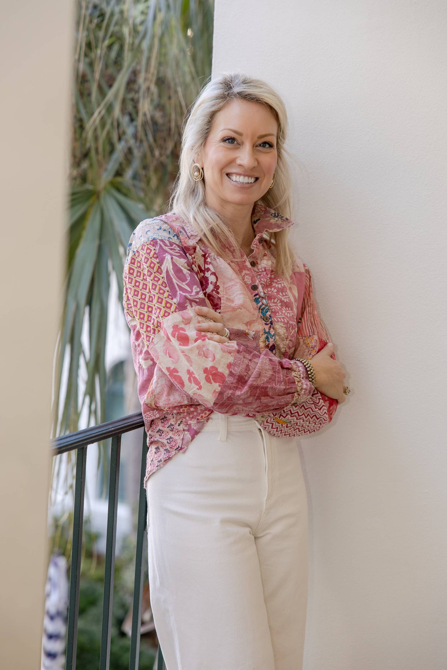 Rahab's Rope - Dusty Rose Patchwork Blouse