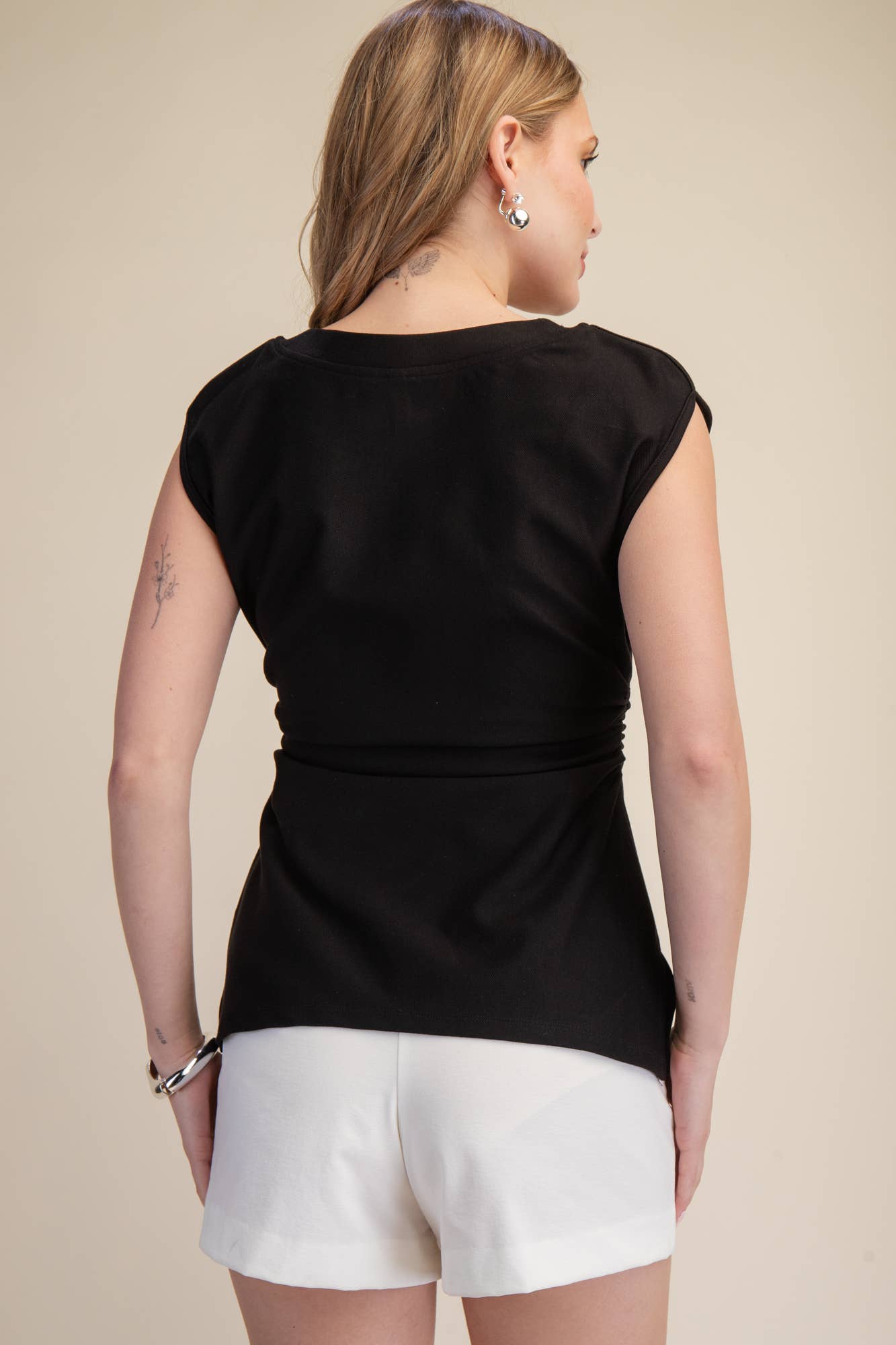 Glam - Side Gathered Fitted Top