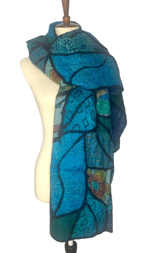 Pomegranate Moon - Sari Patchwork - Blue