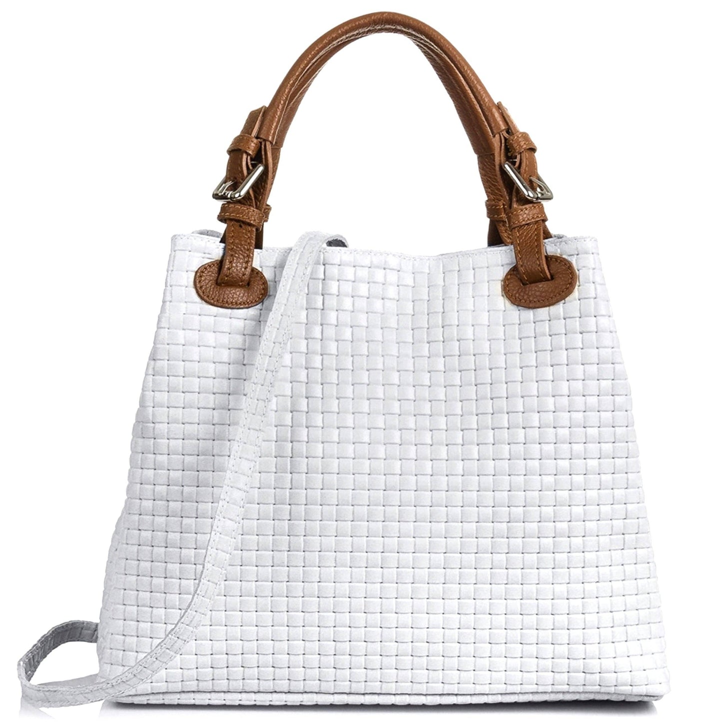MODARNO - Print Handbag with Shoulder Strap: Orange