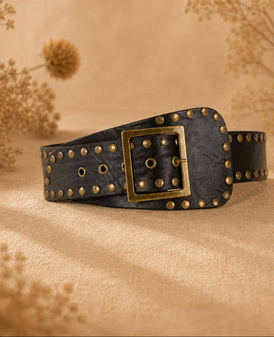 Lula Natura - NOX Black Leather Sash Belt
