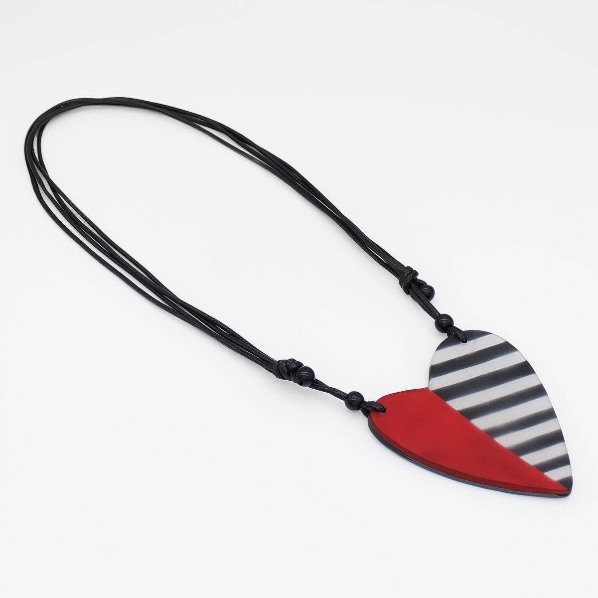 Sylca Designs - Red and Black Anastasia Heart Pendant