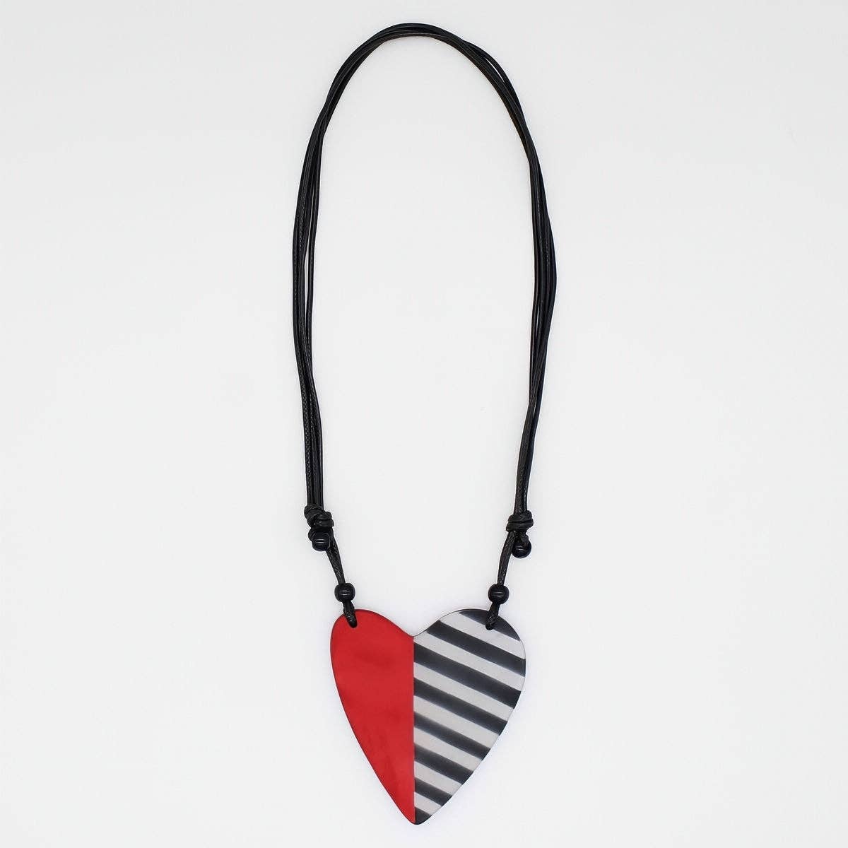Sylca Designs - Red and Black Anastasia Heart Pendant