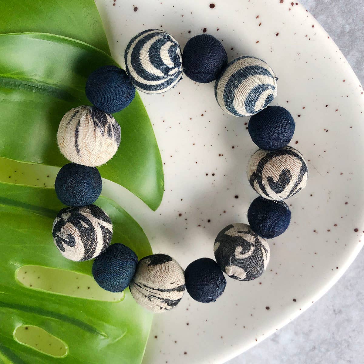 WorldFinds - Kantha Indigo Bauble Bracelet