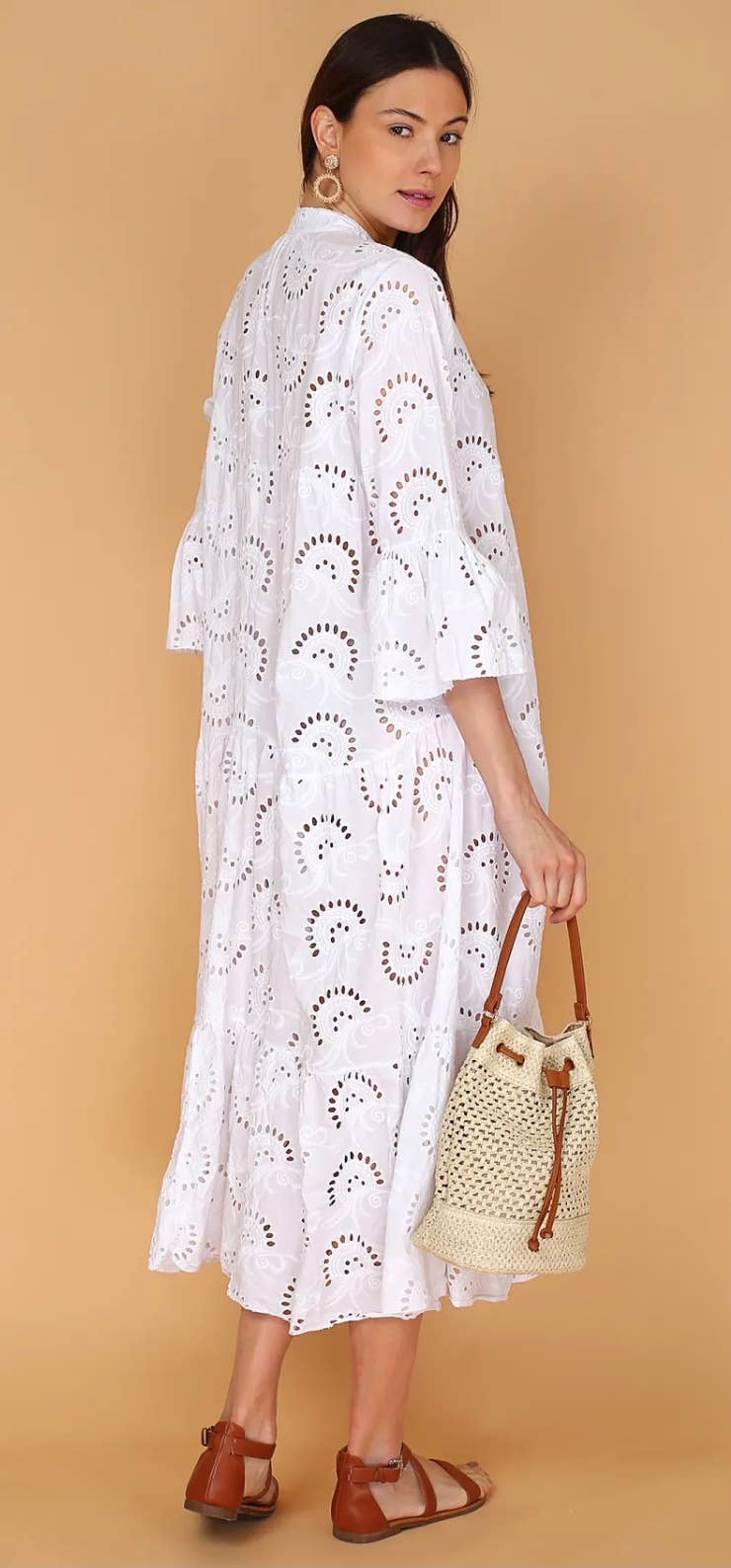 LOOWIE - English Embroidered Long Dress