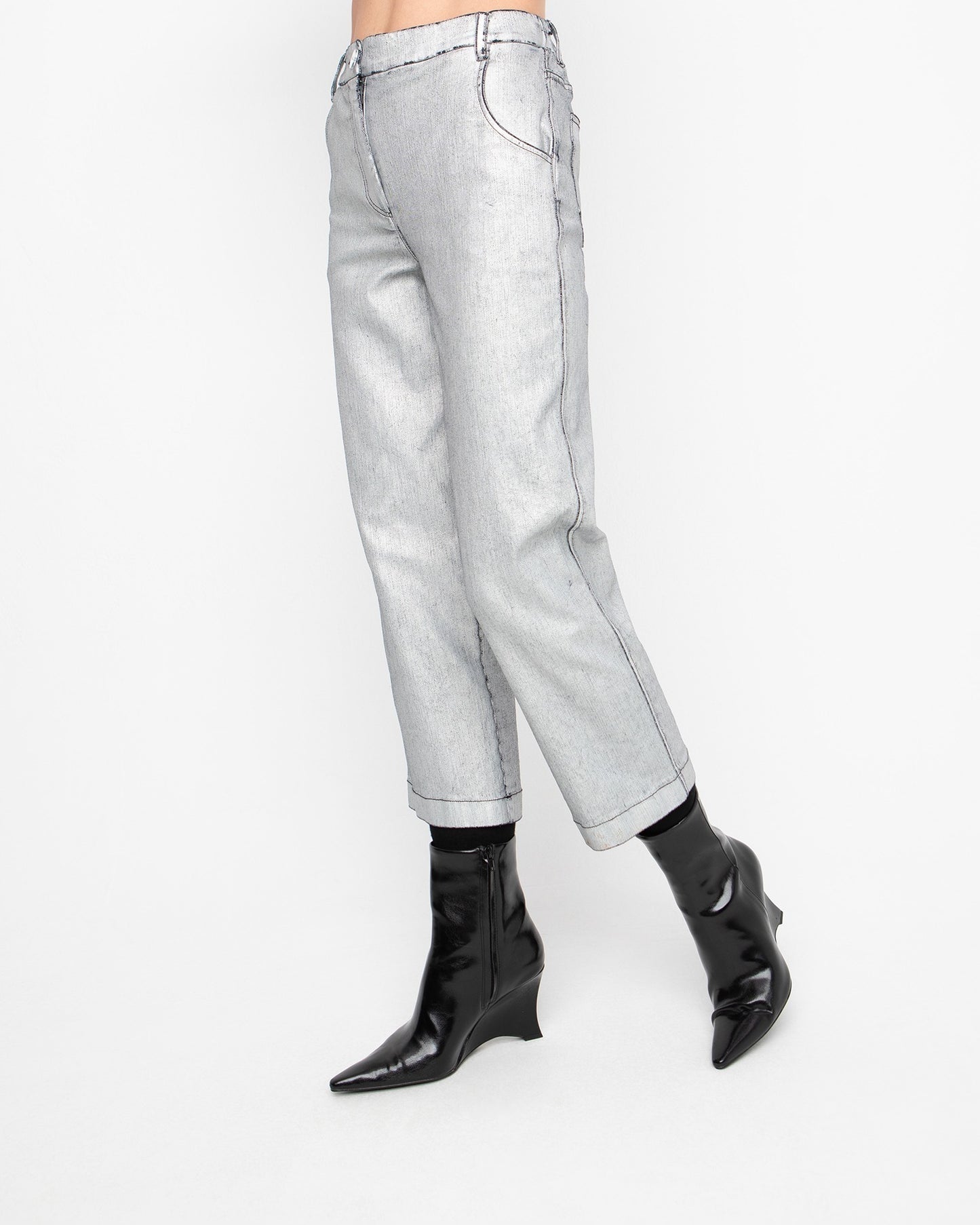 Ozai N Ku- Silver Denim Pant