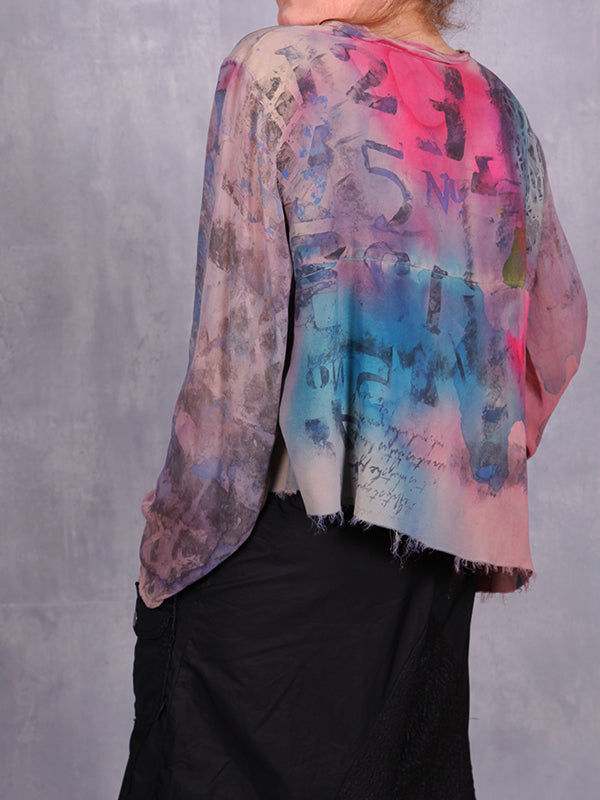Tatiana Palnitska- MR23/ Blue Silk Crepe Top
