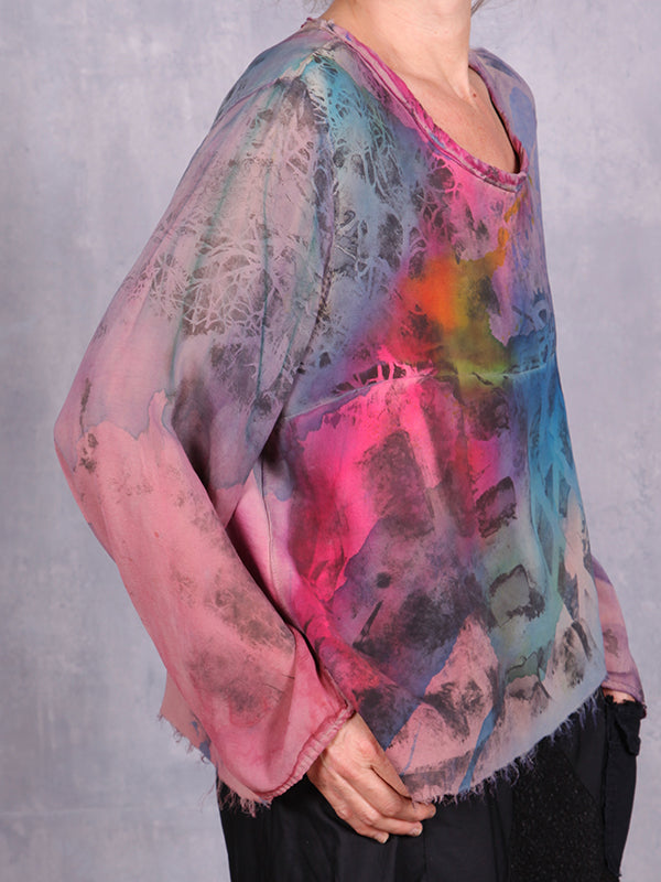 Tatiana Palnitska- MR23/ Blue Silk Crepe Top