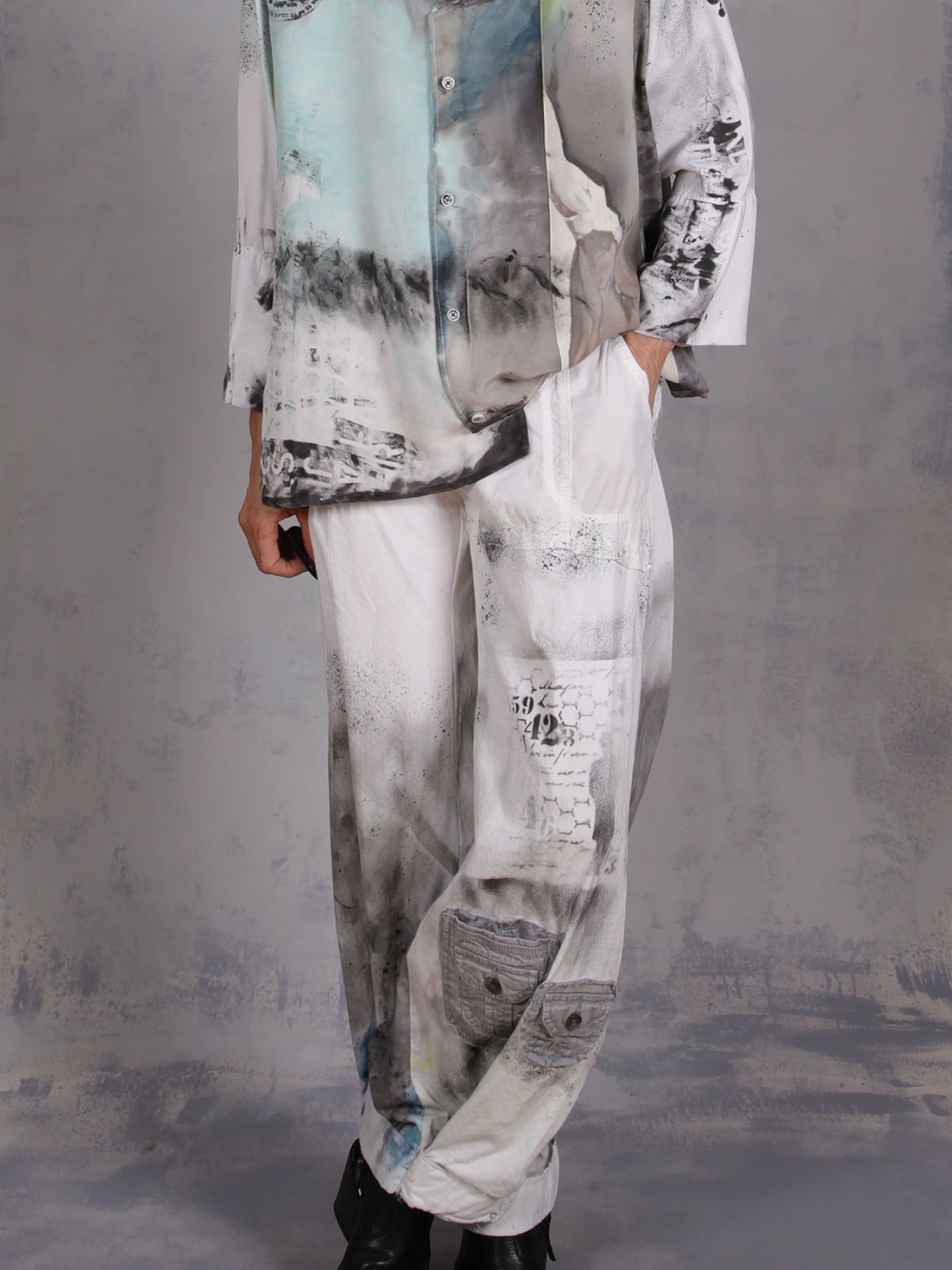 Tatiana Palnitska - SUM18 "Countdown to Fun" Hand-Painted Modern Pant