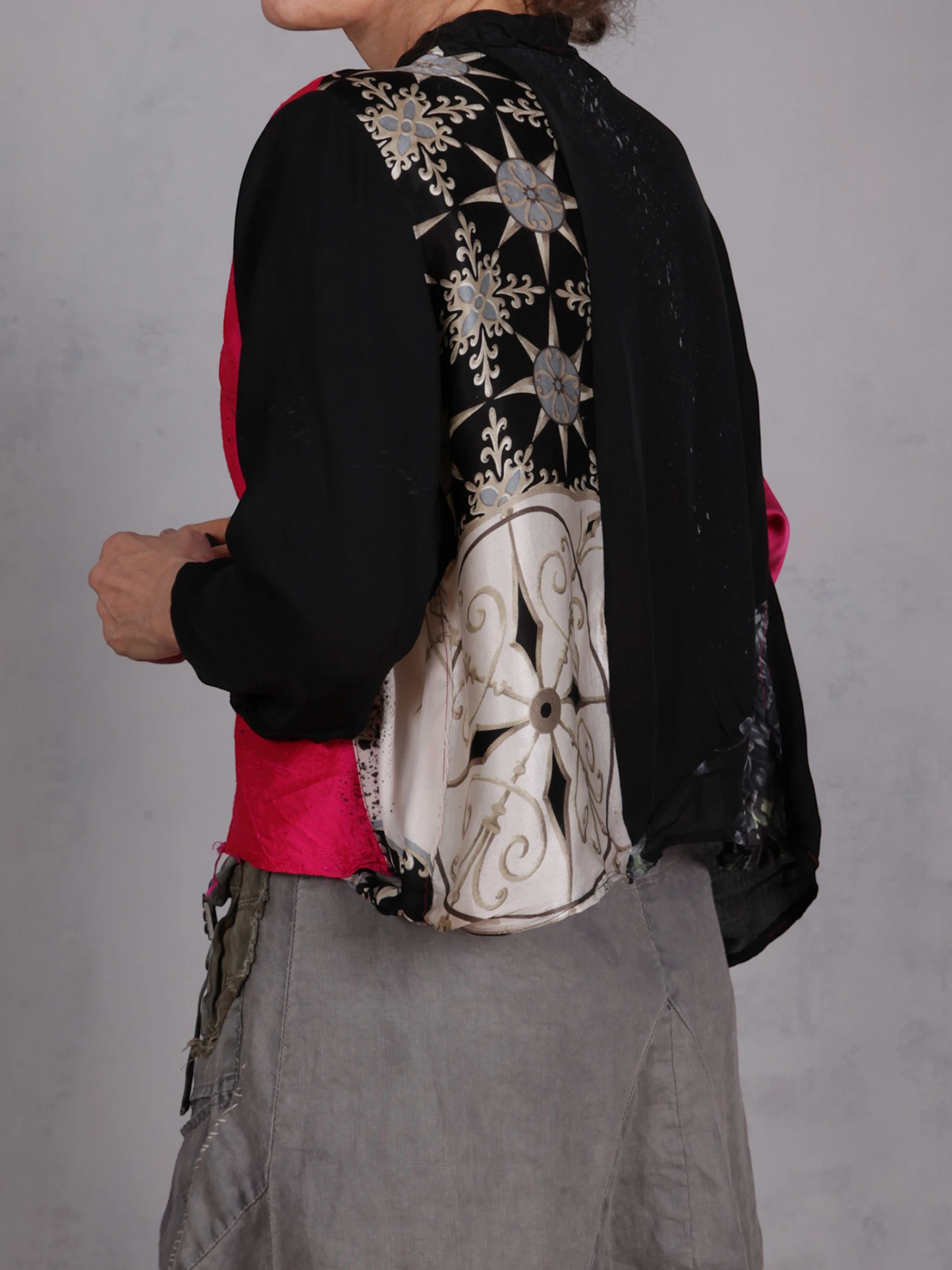 Tatiana Palnitska - SUM10 "When the Feathers Flow" Mixed Silk Top