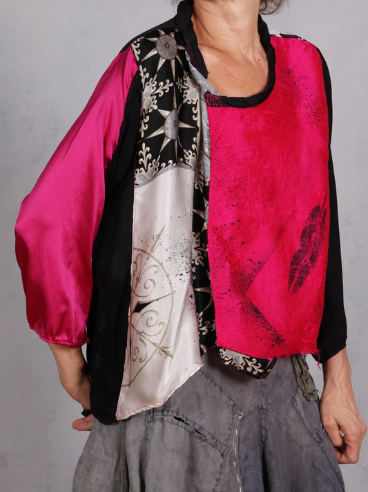 Tatiana Palnitska - SUM10 "When the Feathers Flow" Mixed Silk Top