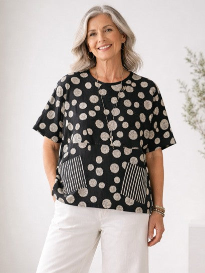 YAZA - Bubble Print Top