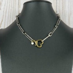 NSerena Jewelry-Antique Paperclip Link Chain Necklace