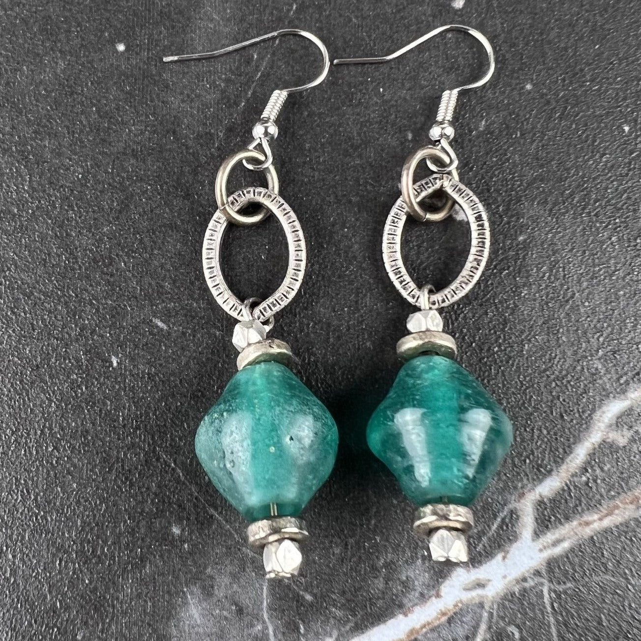 NSerena Jewelry-Indonesian Glass Earrings