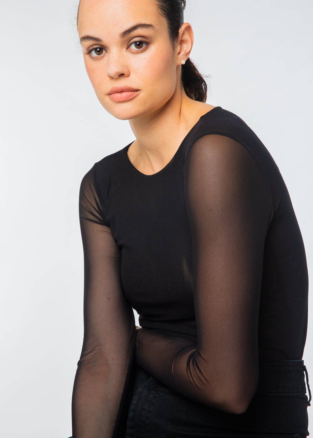 AMB Designs- Florence Solid Double Sheer Top